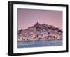 Spain, Balearic Islands, Ibiza, View of Ibiza Old Town (UNESCO Site), and Dalt Vila-Michele Falzone-Framed Premium Photographic Print