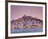 Spain, Balearic Islands, Ibiza, View of Ibiza Old Town (UNESCO Site), and Dalt Vila-Michele Falzone-Framed Photographic Print