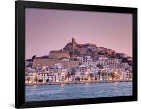 Spain, Balearic Islands, Ibiza, View of Ibiza Old Town (UNESCO Site), and Dalt Vila-Michele Falzone-Framed Photographic Print