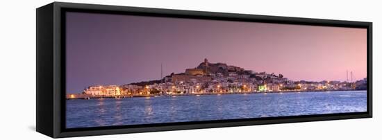 Spain, Balearic Islands, Ibiza, View of Ibiza Old Town (UNESCO Site), and Dalt Vila-Michele Falzone-Framed Stretched Canvas