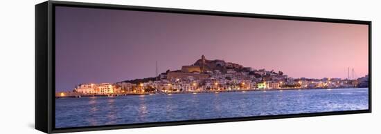 Spain, Balearic Islands, Ibiza, View of Ibiza Old Town (UNESCO Site), and Dalt Vila-Michele Falzone-Framed Stretched Canvas