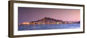 Spain, Balearic Islands, Ibiza, View of Ibiza Old Town (UNESCO Site), and Dalt Vila-Michele Falzone-Framed Photographic Print