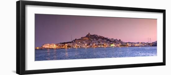 Spain, Balearic Islands, Ibiza, View of Ibiza Old Town (UNESCO Site), and Dalt Vila-Michele Falzone-Framed Photographic Print