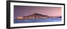 Spain, Balearic Islands, Ibiza, View of Ibiza Old Town (UNESCO Site), and Dalt Vila-Michele Falzone-Framed Photographic Print