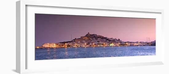 Spain, Balearic Islands, Ibiza, View of Ibiza Old Town (UNESCO Site), and Dalt Vila-Michele Falzone-Framed Photographic Print