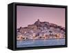 Spain, Balearic Islands, Ibiza, View of Ibiza Old Town (UNESCO Site), and Dalt Vila-Michele Falzone-Framed Stretched Canvas