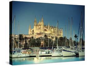 Spain, Balearic Islands, Mallorca, Palma De Mallorca, Cathedral-Michele Falzone-Stretched Canvas