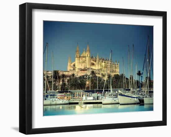 Spain, Balearic Islands, Mallorca, Palma De Mallorca, Cathedral-Michele Falzone-Framed Photographic Print