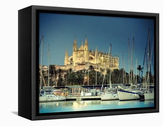 Spain, Balearic Islands, Mallorca, Palma De Mallorca, Cathedral-Michele Falzone-Framed Stretched Canvas