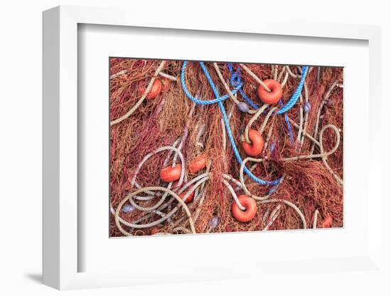 Spain, Balearic Islands, Mallorca, Santanyi, Cala Figuera. Small, colorful fishing harbor-Emily Wilson-Framed Photographic Print