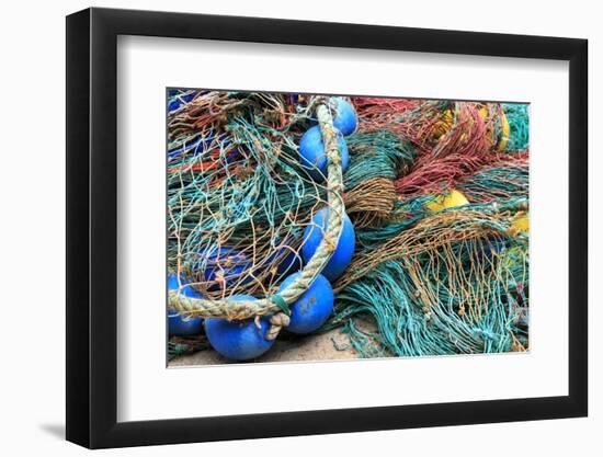 Spain, Balearic Islands, Mallorca, Santanyi, Cala Figuera. Small, colorful fishing harbor-Emily Wilson-Framed Photographic Print