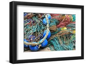 Spain, Balearic Islands, Mallorca, Santanyi, Cala Figuera. Small, colorful fishing harbor-Emily Wilson-Framed Photographic Print