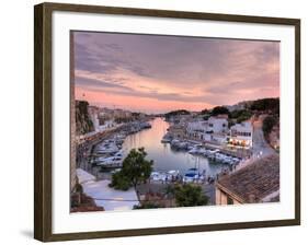 Spain, Balearic Islands, Menorca, Ciutadella, Historic Old Harbour and Old City Centre-Michele Falzone-Framed Photographic Print