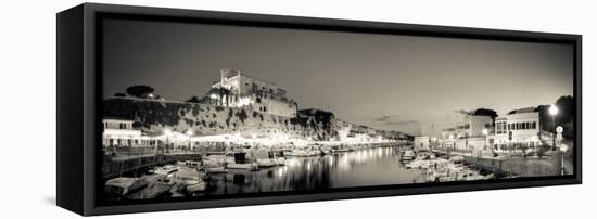 Spain, Balearic Islands, Menorca, Ciutadella, Historic Old Harbour and Old City Centre-Michele Falzone-Framed Stretched Canvas