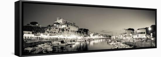 Spain, Balearic Islands, Menorca, Ciutadella, Historic Old Harbour and Old City Centre-Michele Falzone-Framed Stretched Canvas