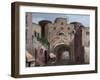 Spain, Barcelona, Bishop's Street with Ardiaca's House-null-Framed Giclee Print