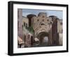 Spain, Barcelona, Bishop's Street with Ardiaca's House-null-Framed Giclee Print