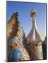 Spain, Barcelona, Casa Batllo, Roof Architecture-Steve Vidler-Mounted Photographic Print