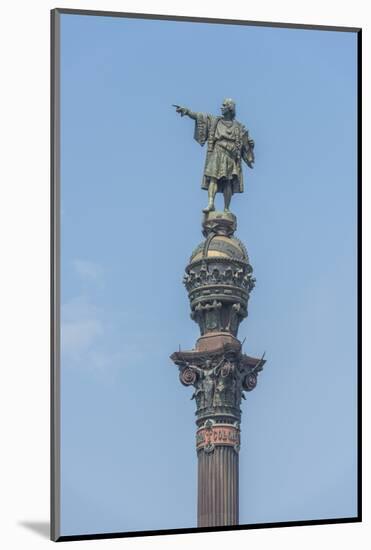 Spain, Barcelona, Christopher Columbus Monument-Jim Engelbrecht-Mounted Photographic Print