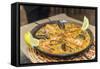 Spain, Barcelona, Paella-Jim Engelbrecht-Framed Stretched Canvas