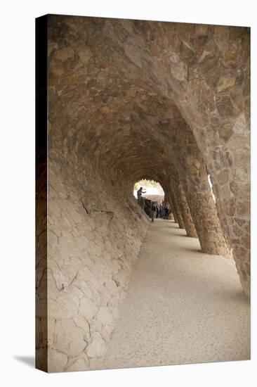 Spain, Barcelona, Park Guell by Antonio Gaudi-null-Stretched Canvas