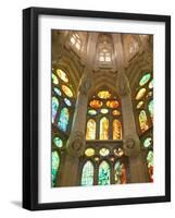 Spain, Barcelona, Sagrada Familia, Stained Glass Windows-Steve Vidler-Framed Photographic Print