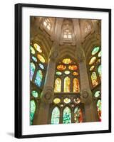 Spain, Barcelona, Sagrada Familia, Stained Glass Windows-Steve Vidler-Framed Photographic Print