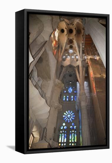 Spain, Barcelona, Sagrada Familia Temple-null-Framed Stretched Canvas