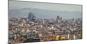 Spain, Barcelona. The cityscape viewed from the Palau Nacional.-Christopher Reed-Mounted Photographic Print