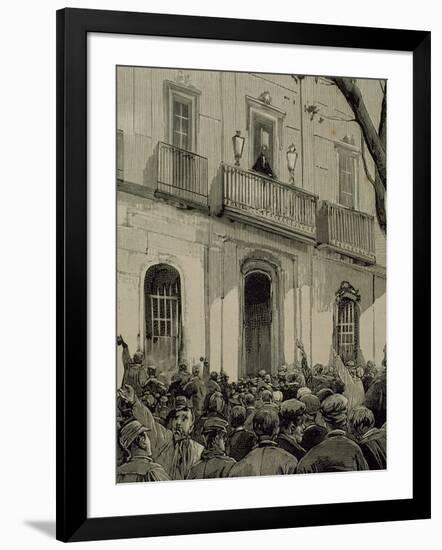 Spain, Barcelona, Working Demonstration-null-Framed Giclee Print