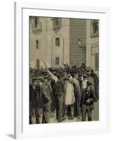 Spain, Barcelona, Working Demonstration-null-Framed Giclee Print