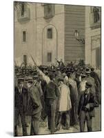 Spain, Barcelona, Working Demonstration-null-Mounted Giclee Print