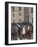 Spain. Barcelona. Working Demonstration-null-Framed Giclee Print