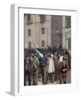 Spain. Barcelona. Working Demonstration-null-Framed Giclee Print