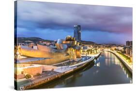 Spain, Basque Country, Bilbao. Guggenheim Museum by Canadian Architect Frank Gehry-Matteo Colombo-Stretched Canvas