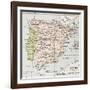 Spain Between 1808 And 1814 Old Map-marzolino-Framed Art Print