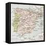 Spain Between 1808 And 1814 Old Map-marzolino-Framed Stretched Canvas