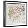 Spain Between 1808 And 1814 Old Map-marzolino-Framed Art Print