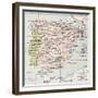 Spain Between 1808 And 1814 Old Map-marzolino-Framed Premium Giclee Print