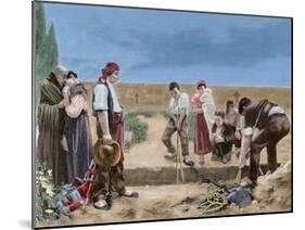 Spain, Burial-null-Mounted Giclee Print