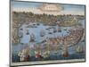 Spain, Cadiz, City and Port, Engraving-null-Mounted Giclee Print