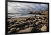 Spain, Canary Islands, Fuerteventura, Beach, Stone Tower, Sea-Andrea Haase-Framed Photographic Print