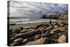 Spain, Canary Islands, Fuerteventura, Beach, Stone Tower, Sea-Andrea Haase-Stretched Canvas