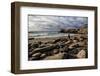 Spain, Canary Islands, Fuerteventura, Beach, Stone Tower, Sea-Andrea Haase-Framed Photographic Print