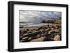 Spain, Canary Islands, Fuerteventura, Beach, Stone Tower, Sea-Andrea Haase-Framed Photographic Print