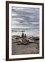 Spain, Canary Islands, Fuerteventura, Beach, Stone Tower, Sea-Andrea Haase-Framed Photographic Print