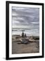 Spain, Canary Islands, Fuerteventura, Beach, Stone Tower, Sea-Andrea Haase-Framed Photographic Print