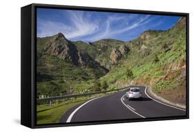 Spain, Canary Islands, La Gomera, Degollada De Peraza, Mountain Road-Walter Bibikow-Framed Stretched Canvas