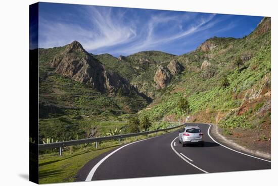 Spain, Canary Islands, La Gomera, Degollada De Peraza, Mountain Road-Walter Bibikow-Stretched Canvas