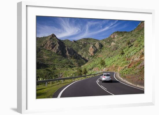 Spain, Canary Islands, La Gomera, Degollada De Peraza, Mountain Road-Walter Bibikow-Framed Photographic Print